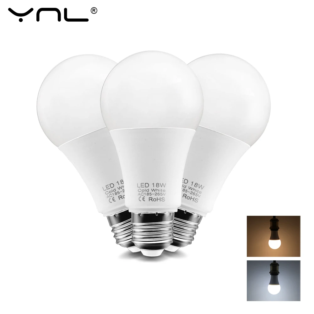 Светодиодный светильник E27 220 В 240 3 Вт 6 9 12 15 18 SMD2835 светодиодный