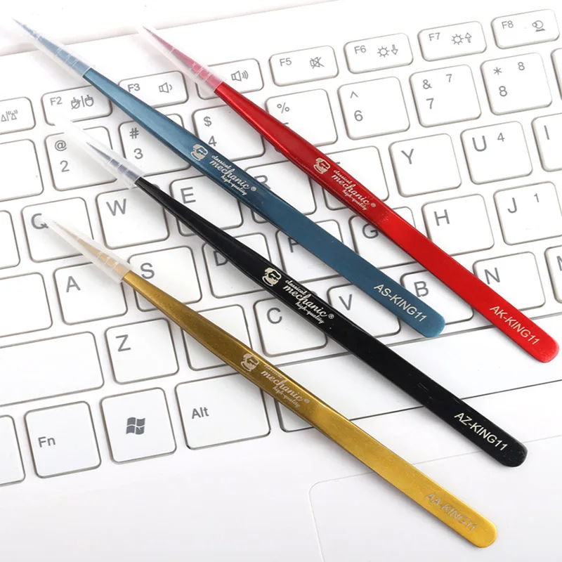 Tweezer Tool Precision Tweezers Phone Repair Tweezers MECHANIC Bent/Sharp Point Ultra Fine Tweezers High Tenacity Durable Forceps for SMD PCB BGA Motherboard Micro Repair Tools