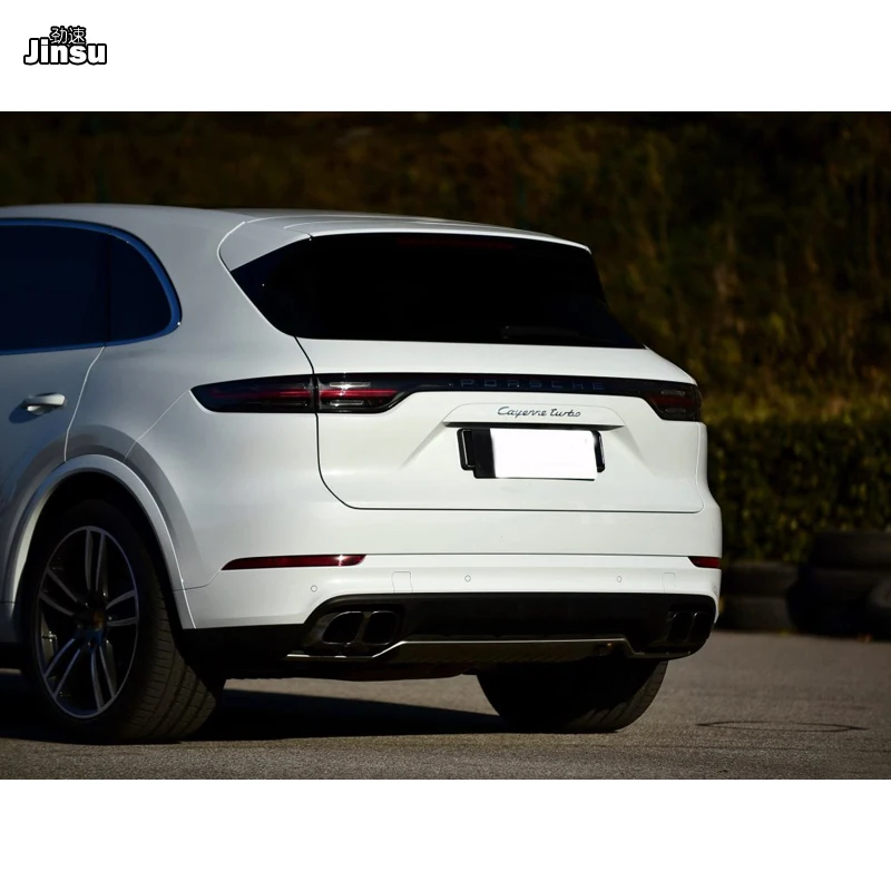 Серебряные наконечники выхлопной трубы для Porsche New Cayenne 959 2018 2019 s turbo GTS глушители