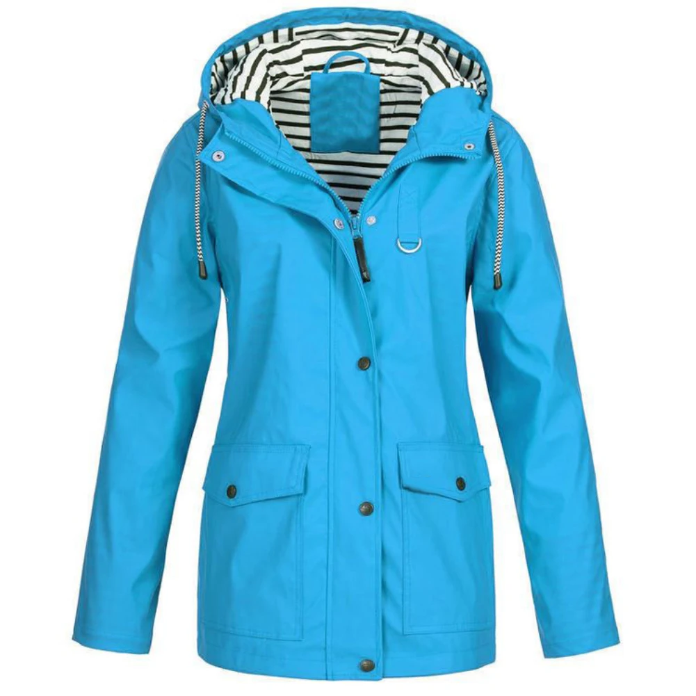 Женская быстросохнущая водонепроницаемая куртка для прогулок Защита от солнца УФ пальто для походов спорта рыбалки кожи сплошной цвет куртки с длинными рукавами