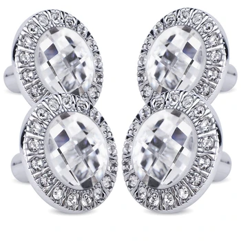 

4x handle knob silver diament brilliant for cabinet drawer door