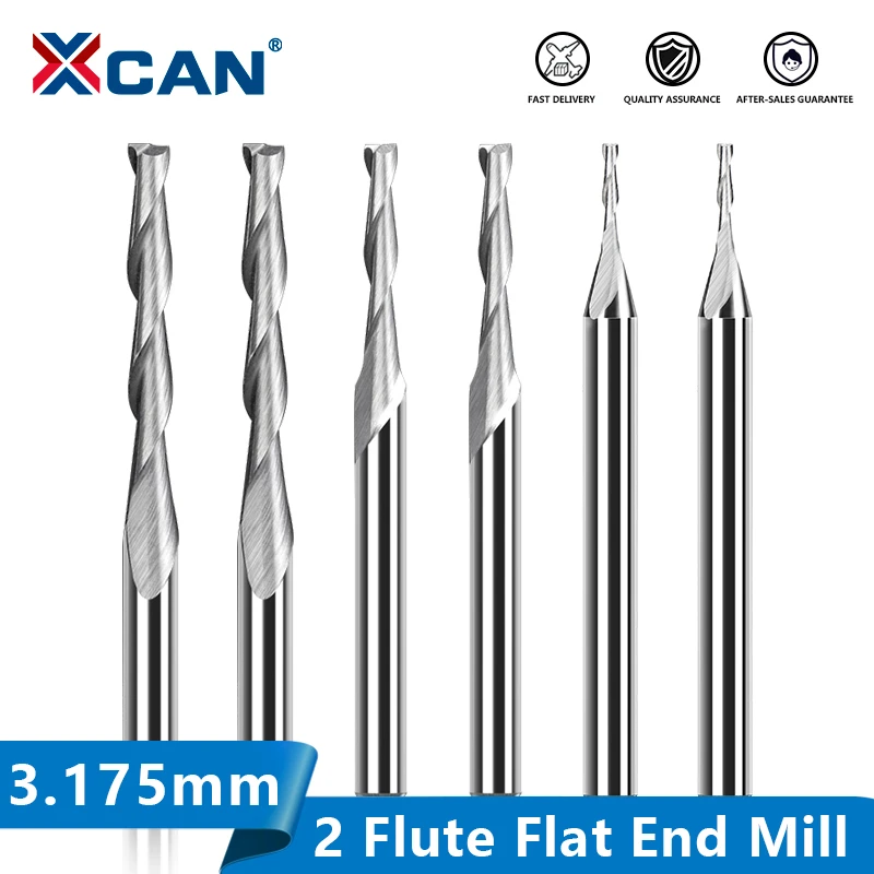 Milling Cutter 3.175mm Milling Cutter 2‑Flute Toughness Ultra-Fine Cemented Carbide 2‑Flute Milling Cutter for Drilling Engraving Milling Cutter 3.175mm Milling Cutter 2‑Flute Toughness Ultra-Fine Cemented Carbide 2‑Flute Milling Cutter for Drilling Engraving