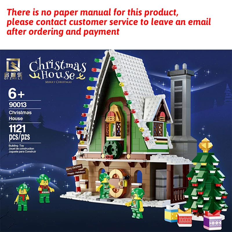

Winter Elf Club House Christmas Building Blocks Compatible with 10275 Santa Sleigh Reindeer Castle Creative Gift Toy for Kids