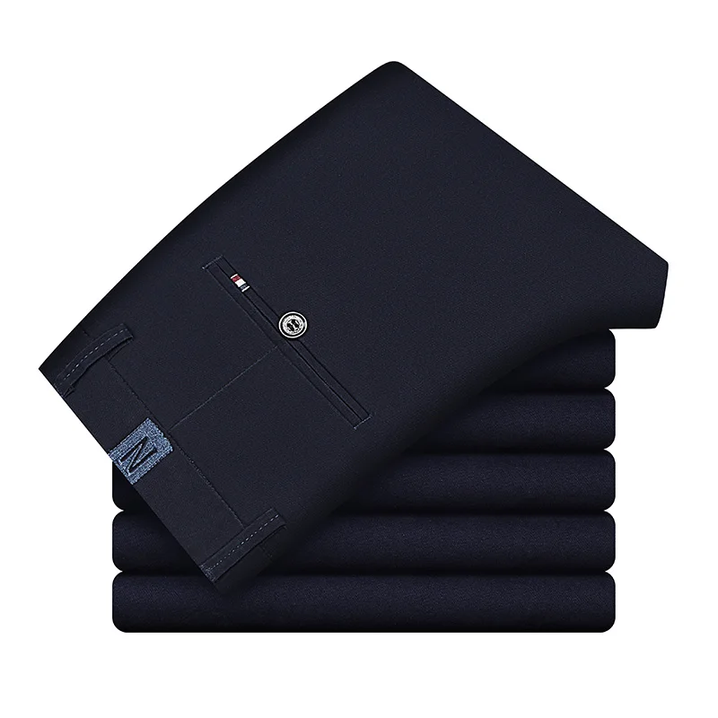 Free shipping 3-color Men Khaki Casual Pants 2019 New Classic Solid Color Business Fashion Elastic Slim Fit Cotton Trousers Male Free shipping 3-color Men Khaki Casual Pants 2019 New Classic Solid Color Business Fashion Elastic Slim Fit Cotton Trousers Male
