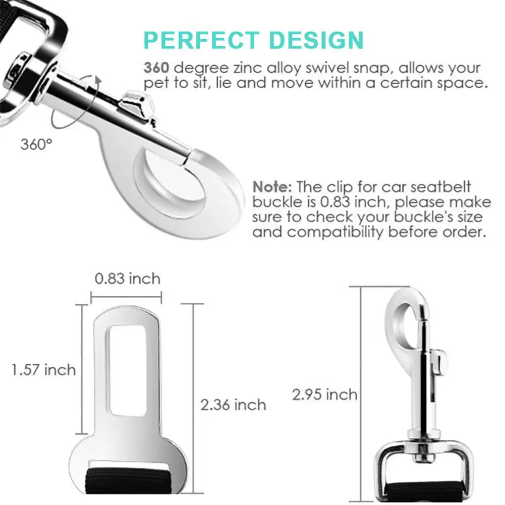 Автомобильный ремень безопасности для собак, эластичный амортизирующий Светоотражающий Поводок для собак, товары для домашних животных