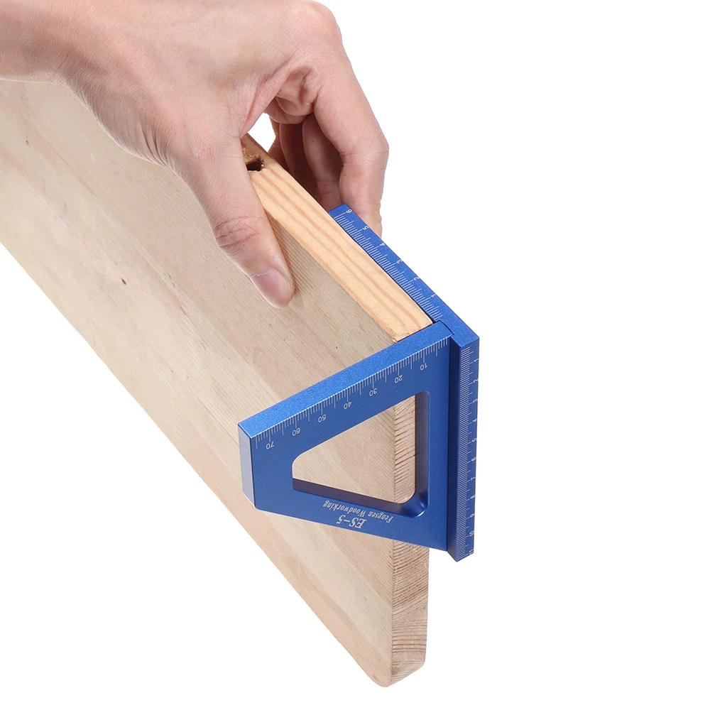 ES-5 Aluminum Alloy Multifunction Woodworking Scribing Ruler 3D Miter Angle