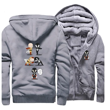 

Creative Printing Venom V One Punch Man Hoodies 2019 Newest Fashion Brand Costume Mens Thick Warm Coats Hip Hop Funny Streetwear
