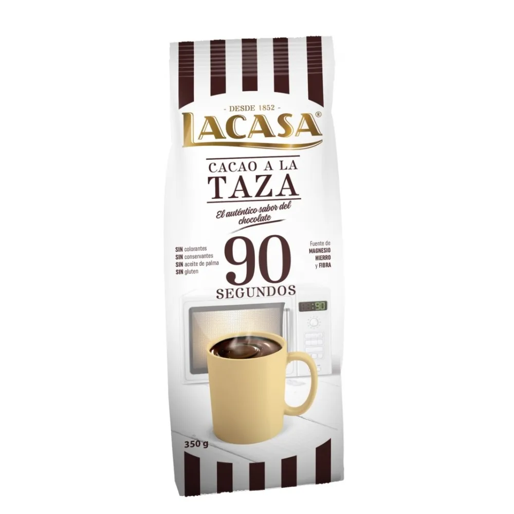 Lacasa Cacao a la Taza Instantáneo 90 Segundos bolsa 350 gramos|Chocolate  dulces| - AliExpress