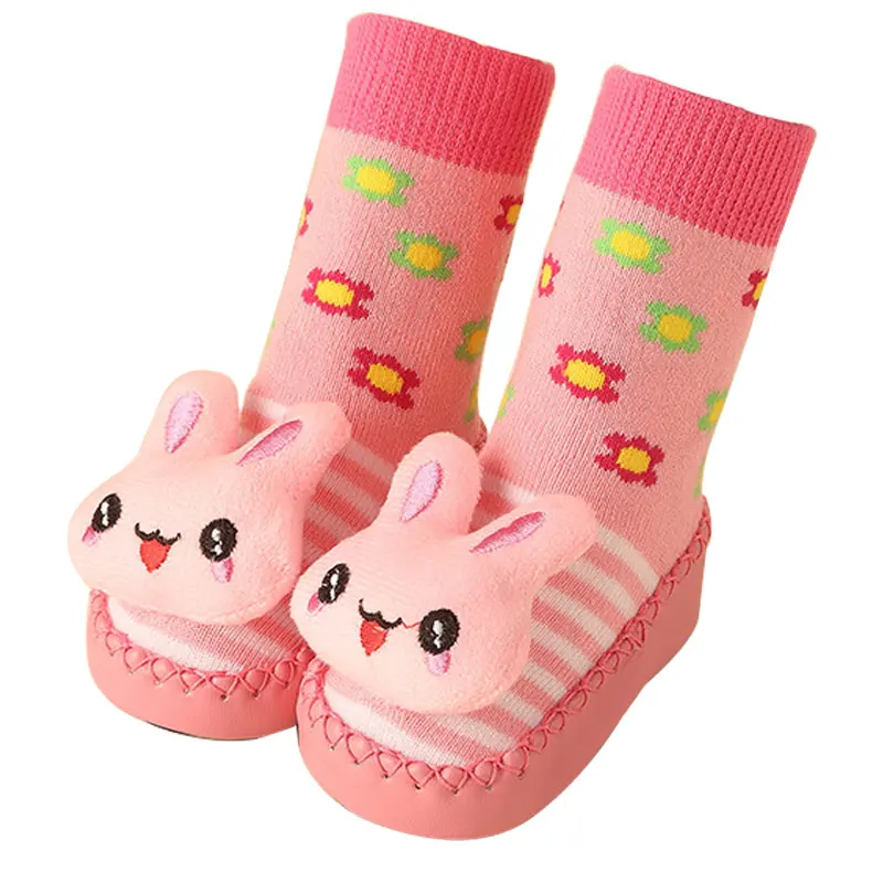 

Baby Boys Girls Infant Autumn Cotton Cartoon Print Socks Warm Anti Slip Floor Baby Socks