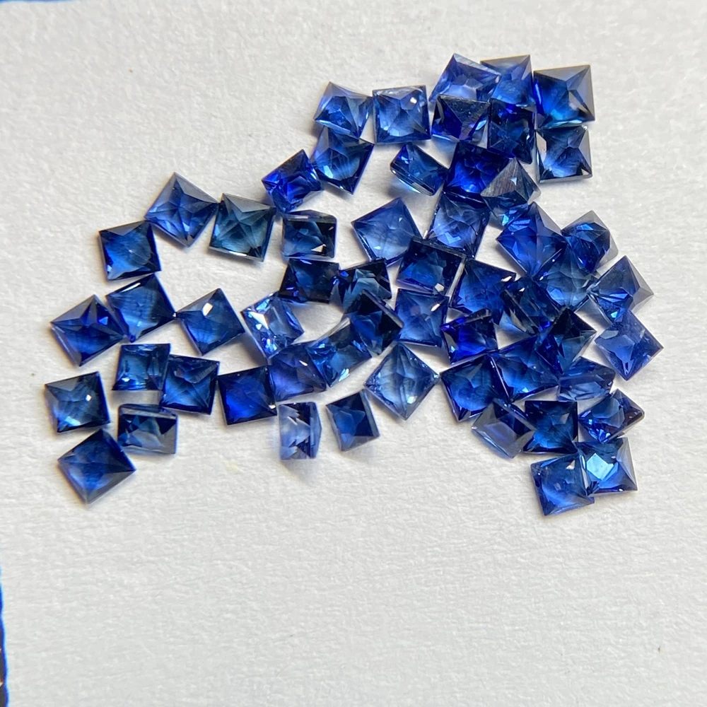 

Meisidian A Quality Princess Cut 2.1x2.1mm 100% Natural Royal Blue Sapphire Stone Pirce Per Carat