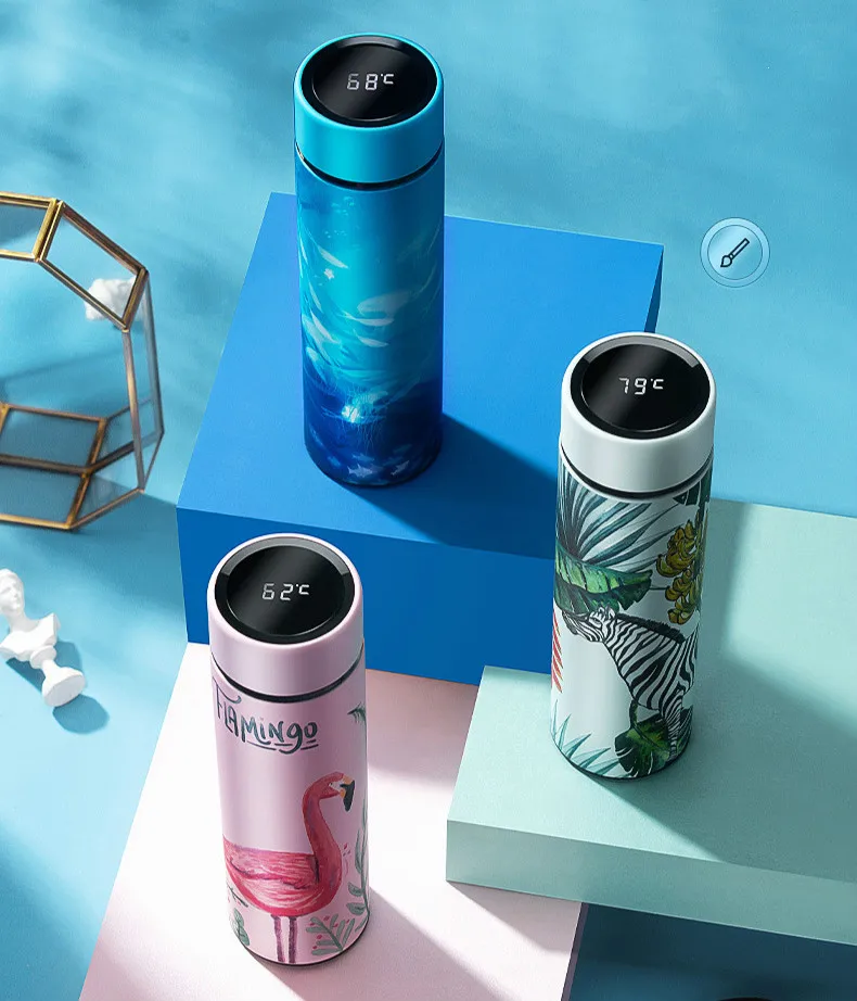 450 мл Термос из нержавеющей стали бутылка для воды умный сенсорный температурный