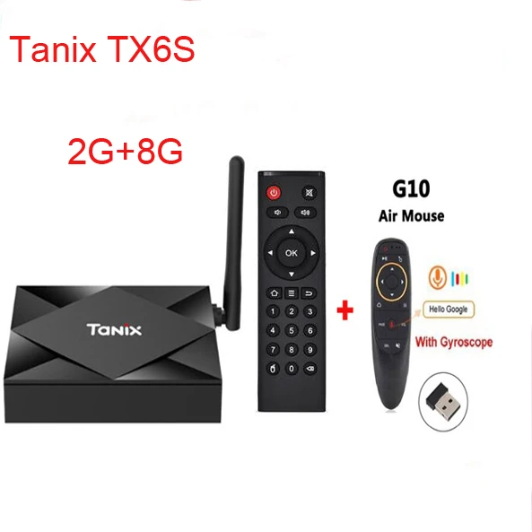 2G 8G G10 ТВ-приставка Tanix TX6S Android 10,0 чип H616 TX6 4 ГБ 32 ГБ/64 Гб смарт-ТВ-приставка медиаплеер двойной WiFi Bluetooth 4K ТВ-приставка - Цвет: 2G 8G G10