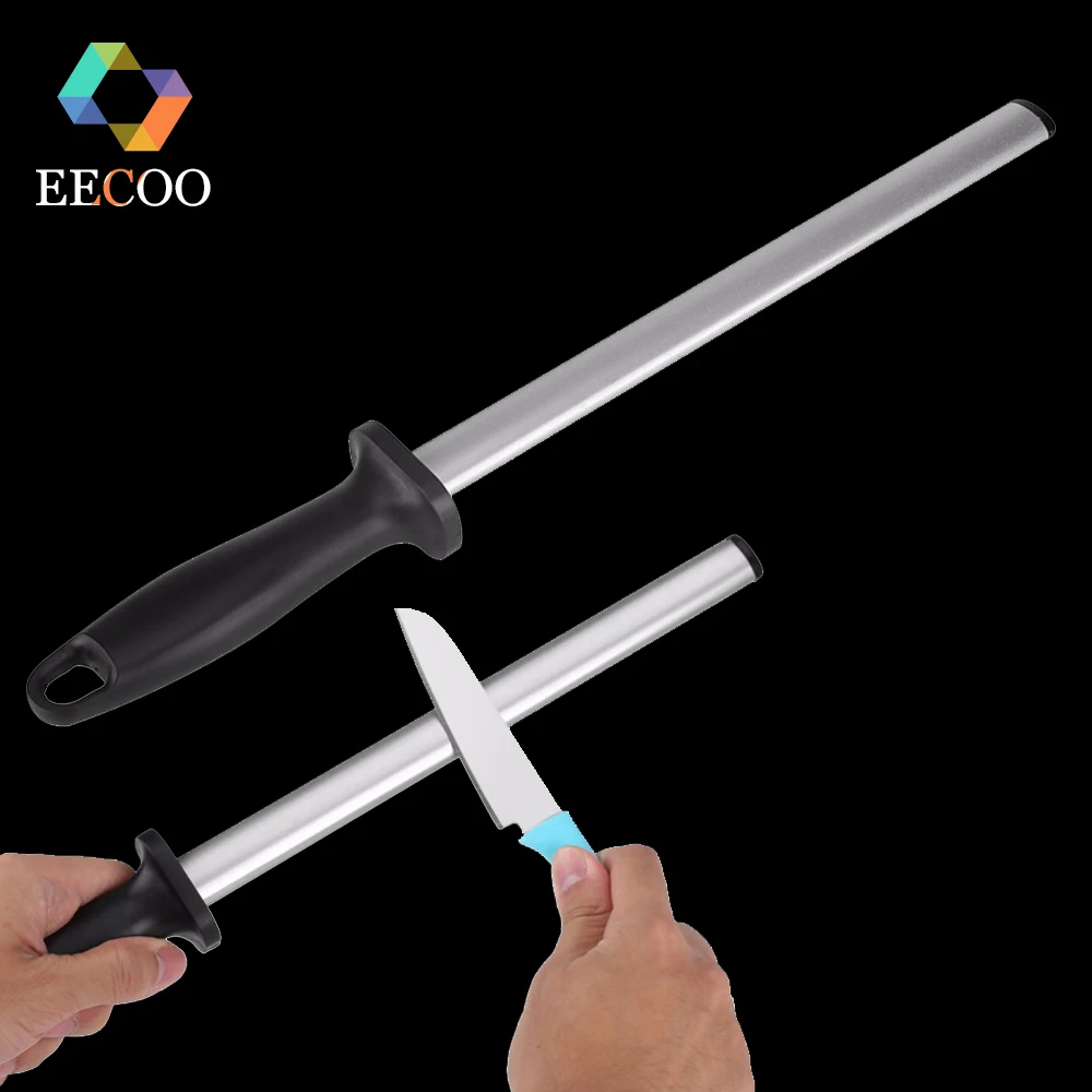 EECOO 8/10Inch Professional Chef Knife Sharpener Rod Sharpening Stick