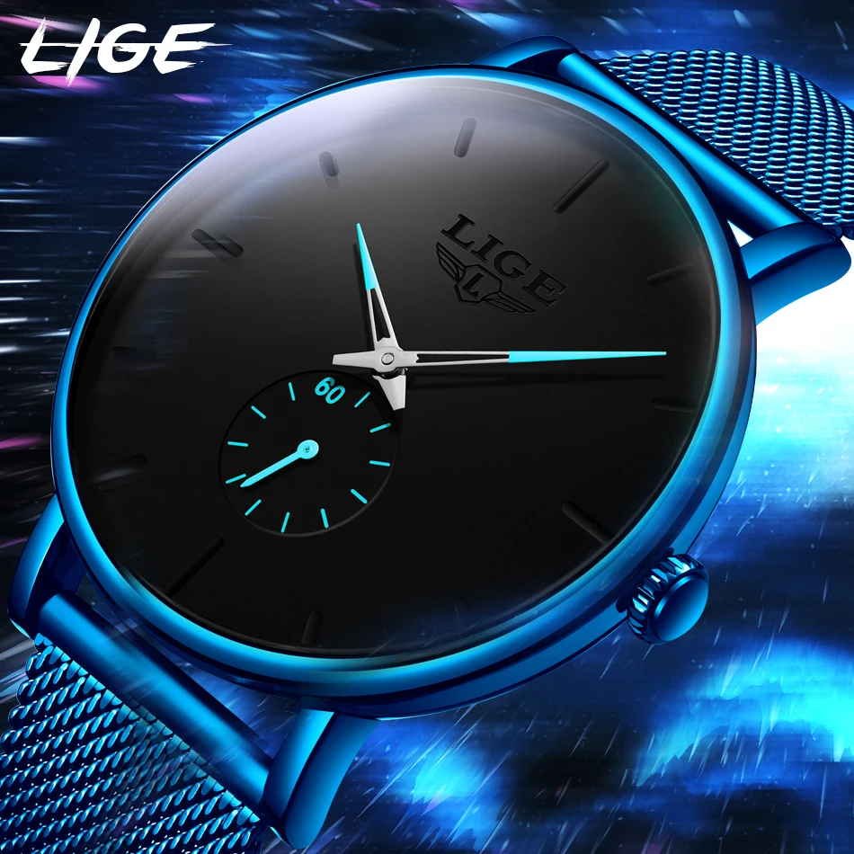 Watch Men Business Top-Brand Waterproof Casual Fashion Simple Luxury LIGE Quartz Ce Clearance-Sale