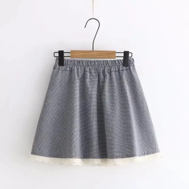 

Japanese-style GIRL'S Heart Retro Plaid Versatile Skirt College Style Slimming Soft Girl Short Skirt 10168