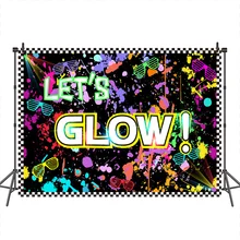 ^#Cheap Neoback Bithday Party Photography Background Lets Glow Hip Hop Spray paint Party Kids Backdrops for Photo Studio ^#Cheap Neoback Bithday Party Photography Background Lets Glow Hip Hop Spray paint Party Kids Backdrops for Photo Studio