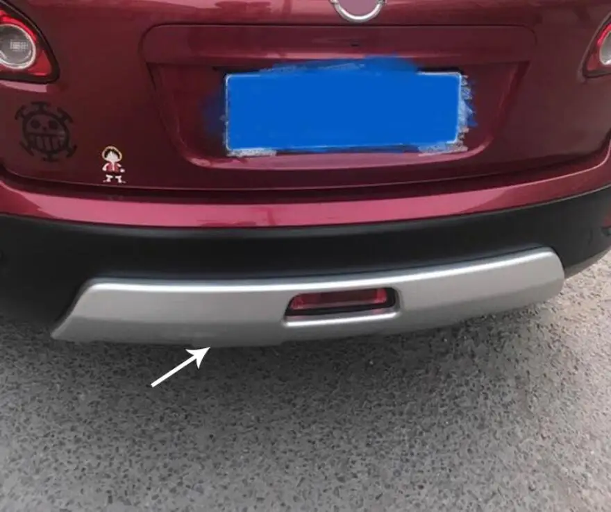 For Nissan Qashqai J10 ABS Chrome Front+ Rear Bumper Protector Guard Skid Plate 2007 2008 2009 2Pcs fast ship