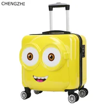 CHENGZHI 20 дюймов Детский 3D багаж для путешествий детская тележка чемодан колеса Игрушки для мальчиков и девочек багаж на колёсиках