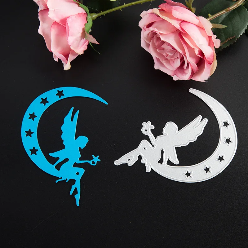 

Cartoon Stamps Moon Girl Metal Cutting Dies for DIY Scrapbooking Photo Card Making Decor Supplies Embossing Dies Template