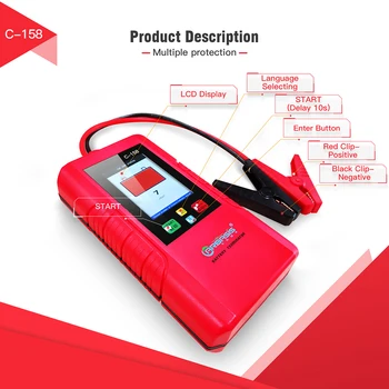 

JDiag 12V No Battery Super Capacitor Jump Starter C-158 Full Charge with Little Power in Few Seconds Charge