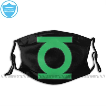

Green Lantern Mouth Face Mask Green Lantern Symbol Facial Mask Cool Fashion with 2 Filters for Adult