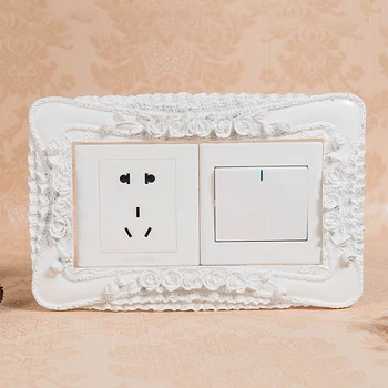 

Wall Switch Frame Sticker Bartlet Style Switch Box Decorative Frame Light Switch Surround Socket Finger Plate Panel Cover Decor