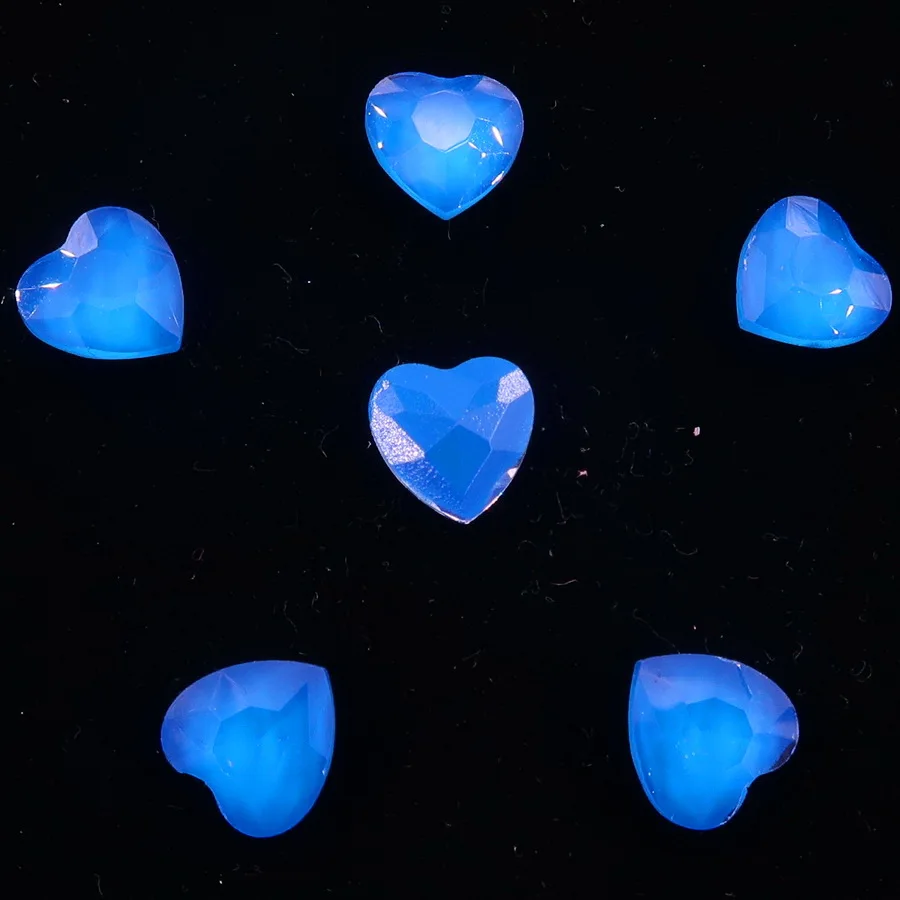 A6 Sapphire Стеклянные кристаллы 10 мм желейные конфеты AB& радужные цвета в форме сердца, стразы, бусины, аппликация, nailart, ручная работа, сделай сам, отделка - Цвет: A6 Sapphire