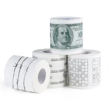 1 рулон 30 м креативный мягкий рулон ткани смешная туалетная бумага 100 долларов напечатанные деньги 2 слоя Ванная комната WC Чистящая бумага товары для дома
