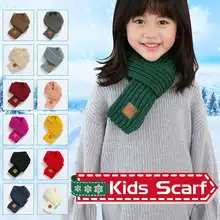 13 цветов, детский шарф для мальчиков и девочек, модные детские вязаные мягкие шарфы на зиму и осень, теплые шарфы с воротником