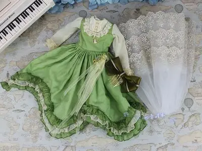 Зеленый 1/6 1/4 1/3 на шарнирах, в масштабе аксессуары для одежды Кукольное платье для BJD/SD MSD YOSD SD13, не включает в себя куклы, обувь, парик и другие E2484 - Цвет: Зеленый