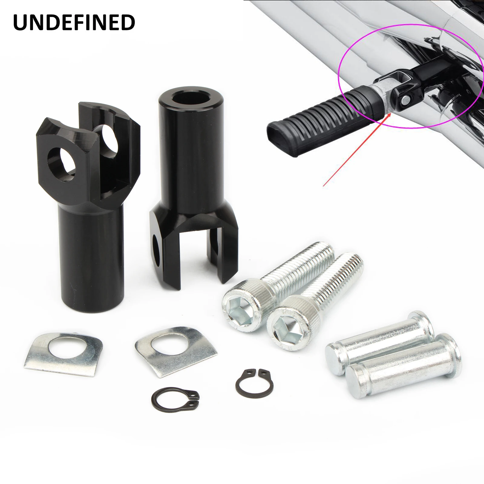 Chrome Rear Passenger Footpeg Mounts For Harley Softail Heritage Fatboy 2000-2006