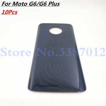 

10Pcs/lot Back Glass Replacement For Motorola Moto G6 / G6+ G6 Plus Battery Cover Rear Door Housing Case With Adhesive Stickers
