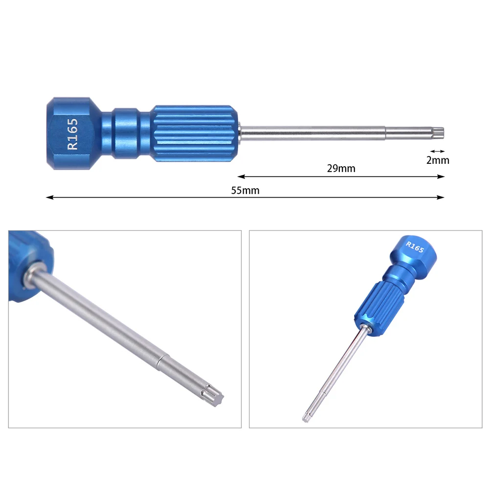 AZDENT-destornillador de implante de acero inoxidable para laboratorio Dental, Kit de herramientas de odontología, microdestornillador, instrumento de dentista, 6 unids/set