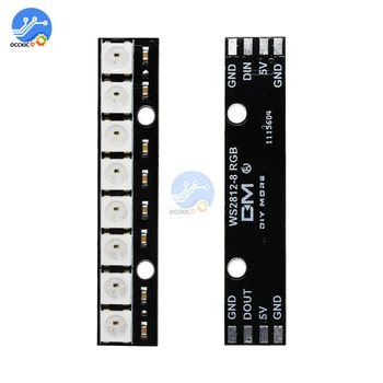 

WS2812 5050 8-bit RGB LED built-in full-color driver color light development board blackboard LED decorative lighting
