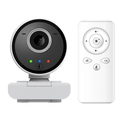 Webcam humanóide de ia autofoco de rastreamento automático hd 1080p com controle remoto para computador portátil computador portátil vídeo usb webcam com microfone