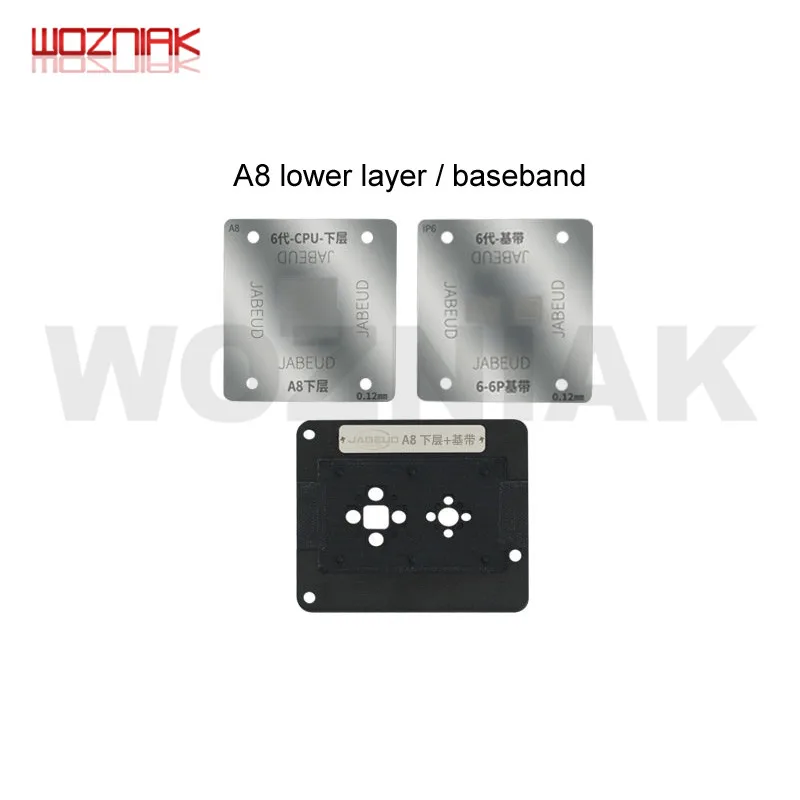 JABE UD для iPhone A8 A9 A10 A11 A12 Baseband cpu BGA трафареты с магнитной основой позиционирования - Цвет: A8 lower