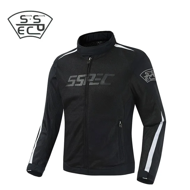 BLACK Summer Motorcycle racing jacket breathable mesh sespecifications Super-speed textile Motorcycle motorcycle protection jacket for - Цвет: BLACK