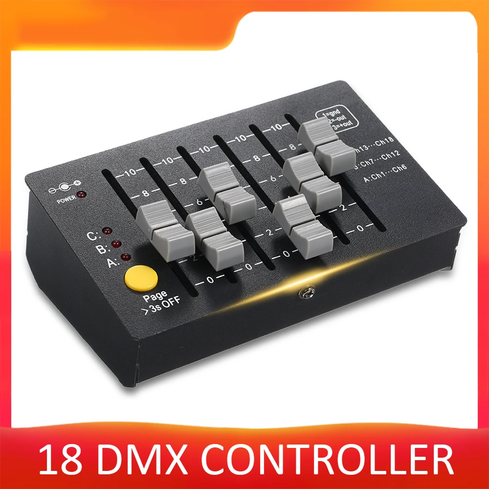 DMX-18 сценический контроллер мини DMX 512 консоль 0,5 Вт светомузыка приспособление для DJ шоу паба клуба KTV бар Вечерние огни