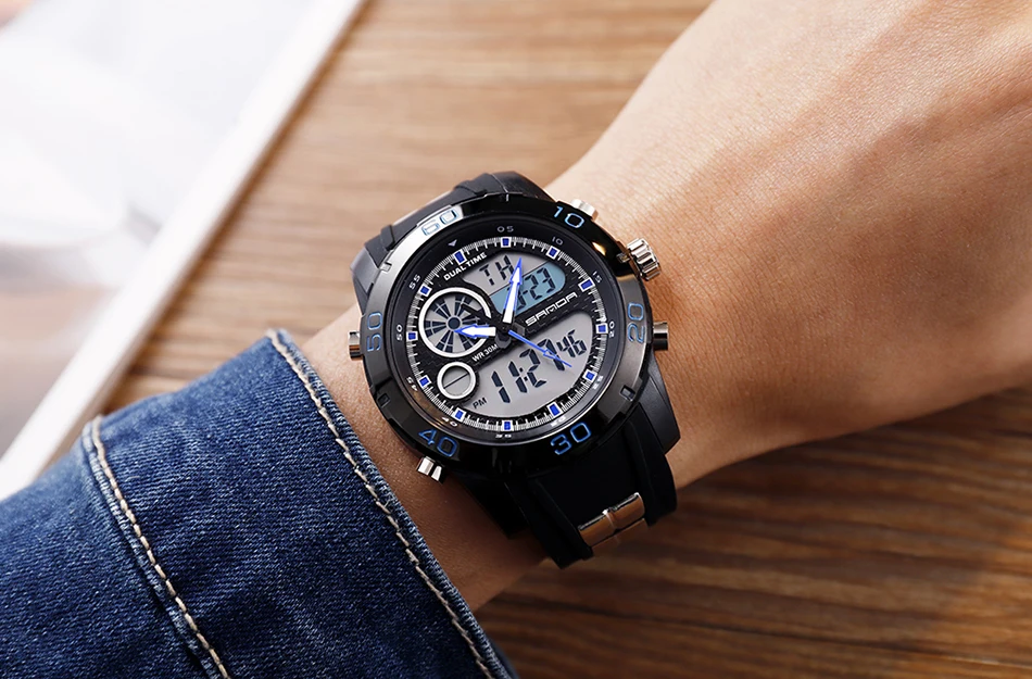 SANDA военные мужские часы лучший бренд класса люкс водонепроницаемые спортивные наручные часы многофункциональные кварцевые мужские часы relogio masculino