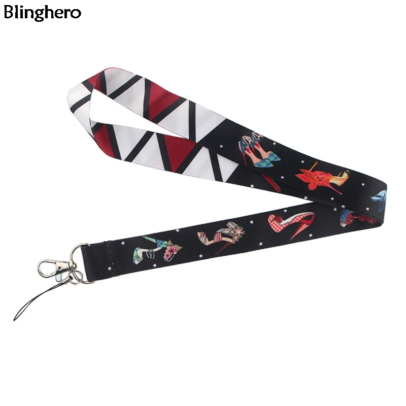Blinghero/туфли на высоком каблуке с принтом, держатель для телефона, шнурок для ключей, ремни на шею, нагрудные опознавательные Значки для идентификации владельцев BH0152