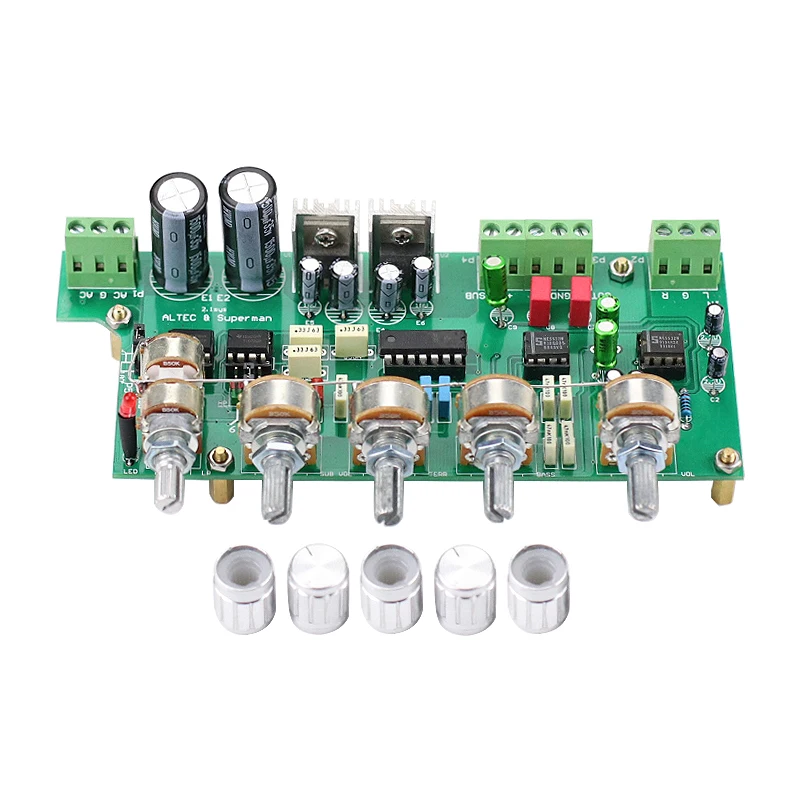 Placa de Controle Ghxamp Subwoofer Preamplificador Preamp Tone 3 Canais Tl072 Agudos Baixo Ajuste 2.1 Ne5532 - Image 2