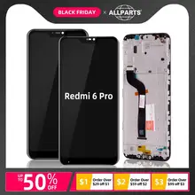 Дисплей для Xiaomi Mi A2 Lite 6 Pro LCD в сборе с тачскрином на рамке 5.84'' черный белый