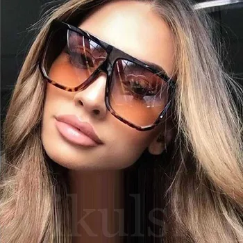

Classic Brand Women Square Sunglasses Ladies Retro Designer Black Leopard Shades Oversized Sun Glasses For Female Oculos De Sol