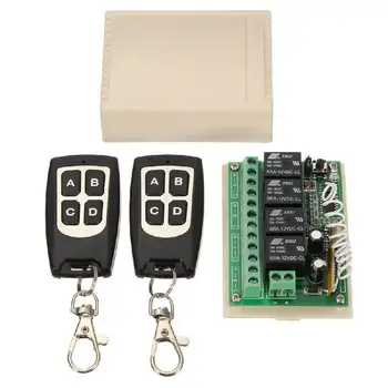

Wireless Remote Control RF Switch 433mhz DC 12V 4CH 4 Channel Wireless Remote Control Switch Relay Receiver Module Transmitter