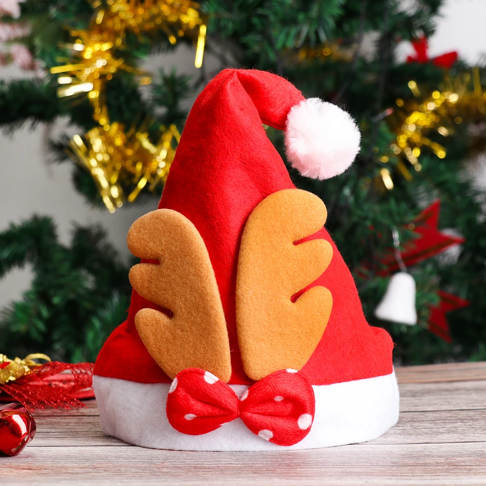 Шапка "Счастливого Рождества" для детей, шапка Санта-Клауса/оленя/снеговика, Рождественский реквизит для вечеринок, аксессуары для украшения, Детский Рождественский подарок