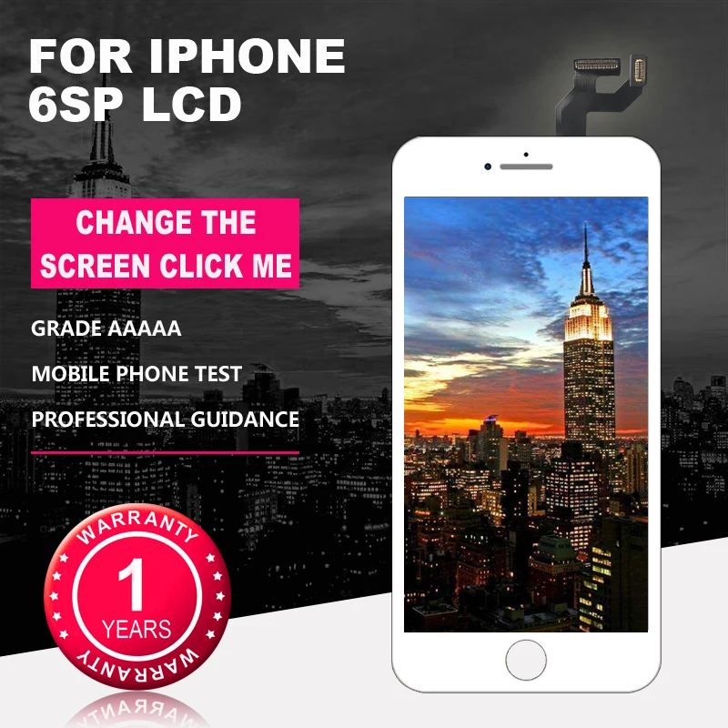 

AAAA + + para pantalla LCD de for iPhone 6sPlus con reemplazo de montaje de digitalizador de pantalla tбctil para 5.5 pulgadas