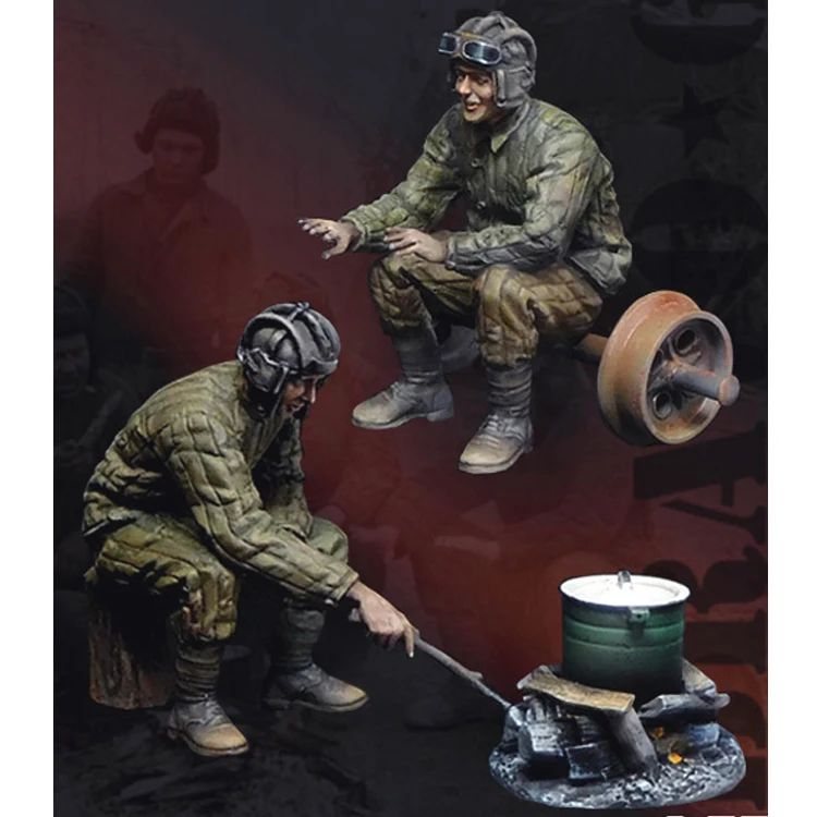 Tanio 1/35 Model z żywicy rysunek GK żołnierza, RKKA załogi