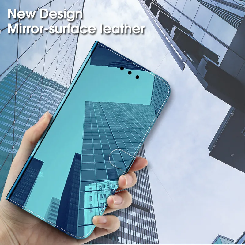 Зеркальный лазерный кожаный флип-чехол чехлы на для Xiaomi-Redmi-note-8-Pro Сяоми ксиоми Редми Ноут 8 про Редми 8 8a держатель для карт кошелек Подставка чехол для Xiaomi Redmi8 Redmi 8 A note 8 Pro