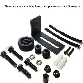 

8 in 1 Sliding Barn Door Floor Guides, Barn Door Guide for Bottom Adjustable Roller and Wall Mount System