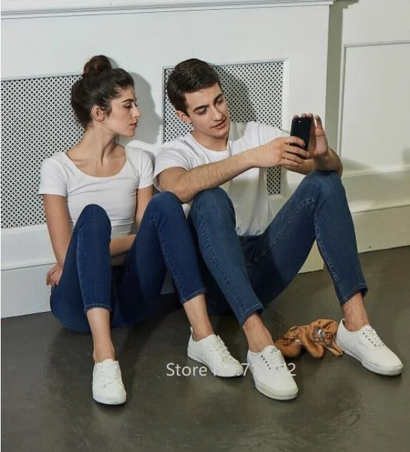 Xiaomi Cottonsmith мужские высокие эластичные удобные джинсы приятные на ощупь дышащие удобные узкие брюки мужские сексуальные обтягивающие брюки